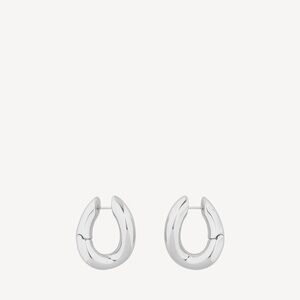 Balenciaga Loop Earrings in Silver